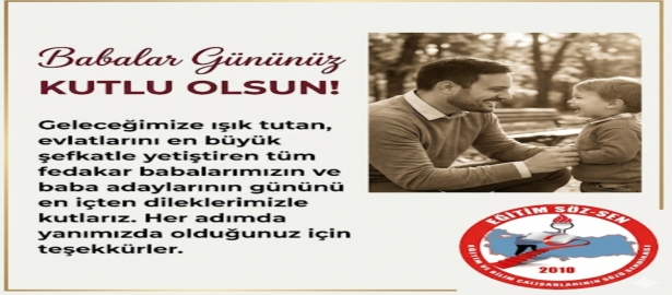 BABALAR GÜNÜ KUTLU OLSUN