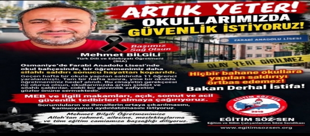 YİNE OKULDA BİR ÖĞRETMENİMİZ DAHA ÖLDÜRÜLDÜ!